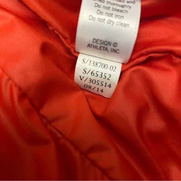 Athleta Women's Red Goose Down Puffer Jacket XL - Picture 9 of 13